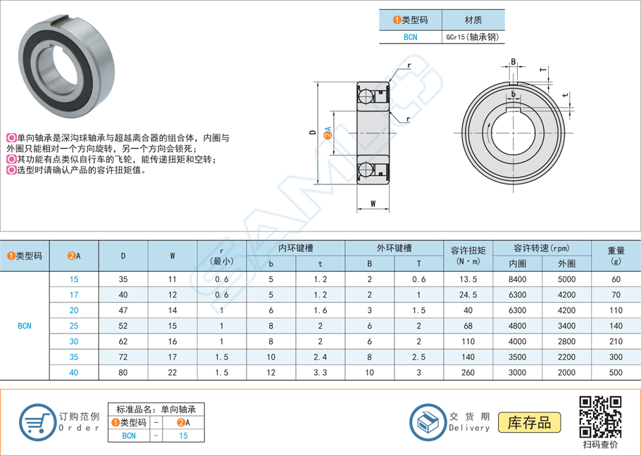 單向軸承與深溝球軸承的組合選配