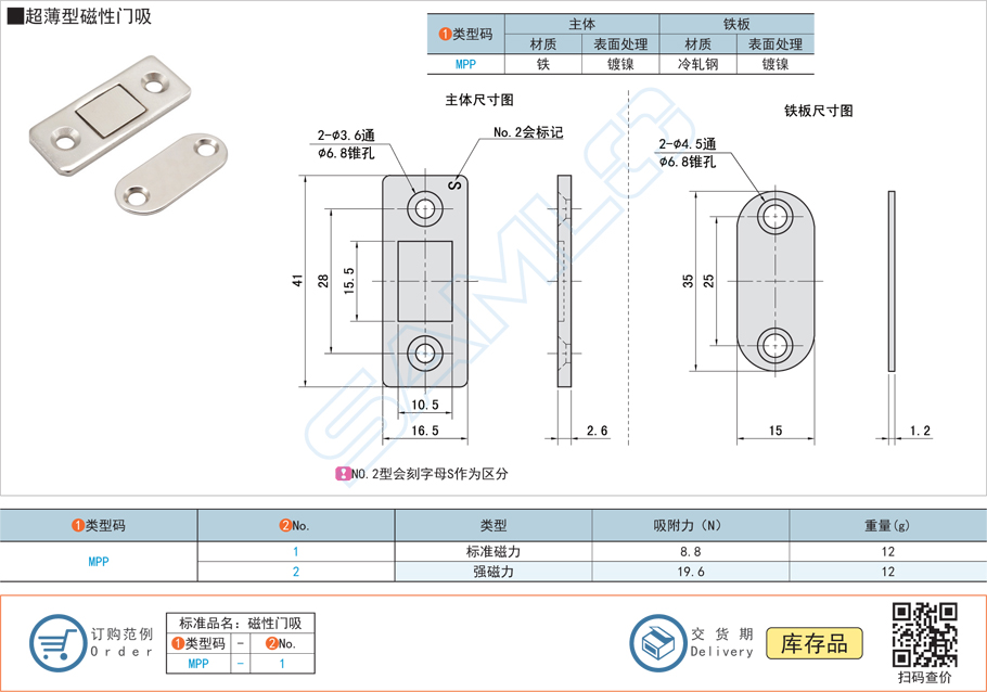 超薄型磁性門(mén)吸的磁力強(qiáng)度選擇